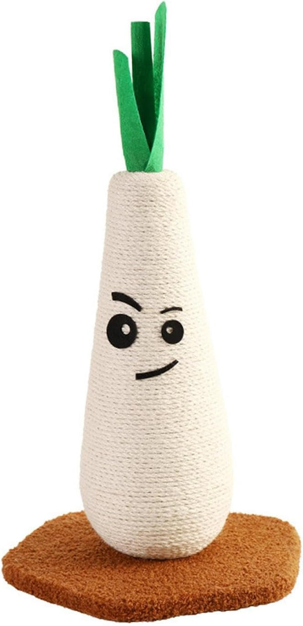 Post,Cute Kitten Cats Tree Scratching Posts,15"" Tall,Scratcher Board,Er for Indoor Cats,Kitty Playing, 25X25X39Cm, White and Green1