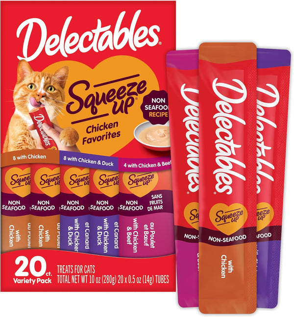Delectables Squeeze up Non-Seafood Variety Pack Lickable Cat Treat, 20 Count (Pack of 1)1