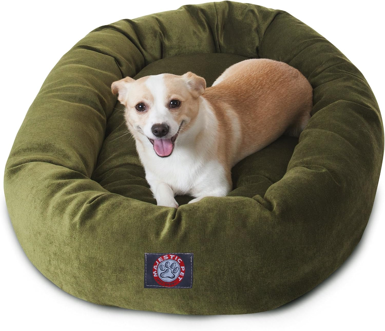 majestic-pet-40-inch-micro-velvet-calming-dog-bed-washable-cozy-soft-round-dog-bed-with-spine-for-head-support-fluffy-donut-dog-bed-40x29x9-inch-round-pet-bed-large-pearl