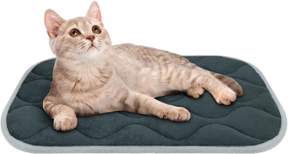 Furrybaby Dog Bed Mat Flat Crate Mat with Anti-Slip Bottom Machine Washable Pet Kennel Pad for Dog Sleeping (XS 22X13'', Grey Mat)1