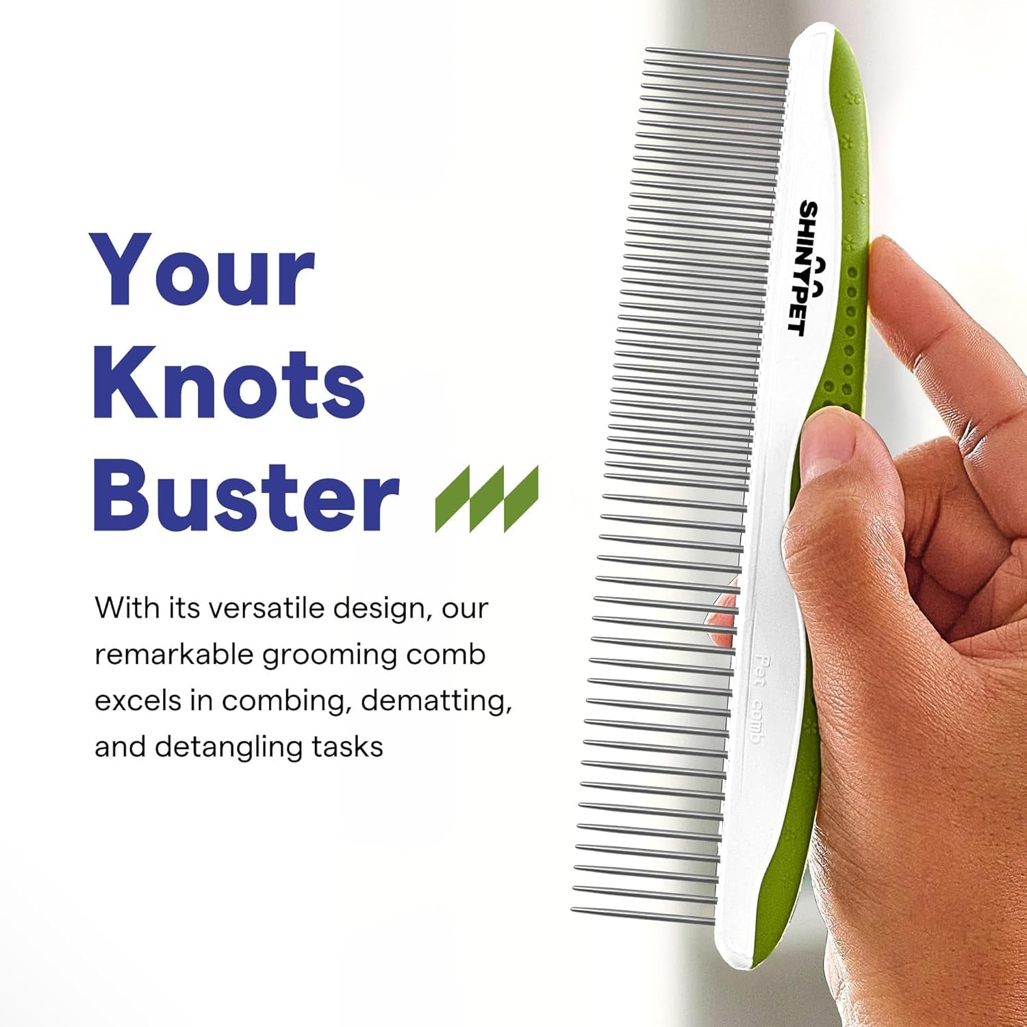 dog-cat-comb-removes-tangles-knots-and-matted-fur-grooming-tool-with-stainless-steel-teeth-and-non-slip-handle-best-pet-hair-comb-for-home-grooming-kit-includes-ebook-guide