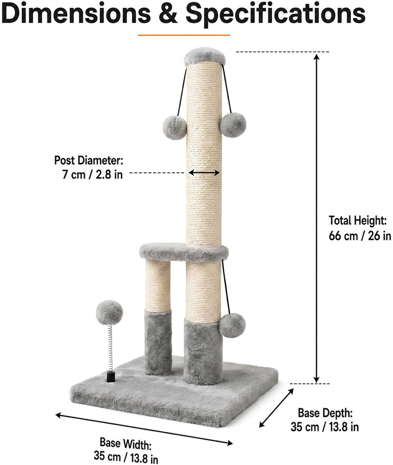 dimaka-tall-cat-scratching-post-double-lower-posts-extra-stable-cat-post-tree-scratcher-with-sisal-rope-and-teasing-4-balls-total-large-base-grey