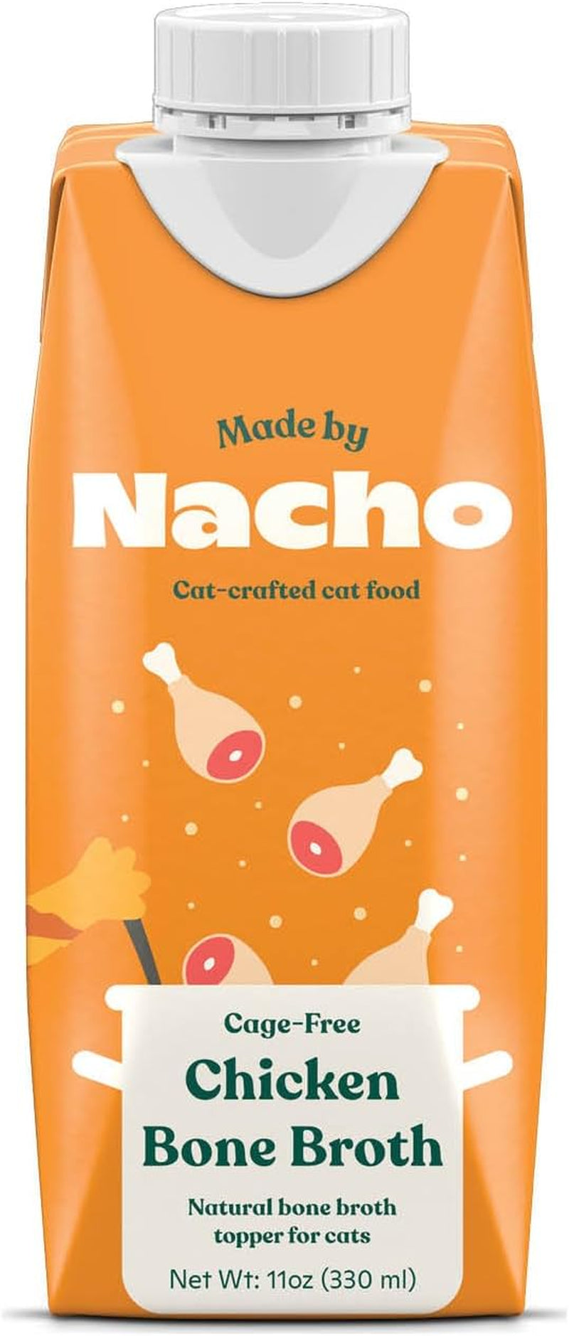made-by-nacho-bone-broth-cat-food-topper-for-hydration-and-picky-eaters-add-protein-and-flavor-to-your-dry-cat-food-supports-optimal-nutrition-digestion-skin-coat-11-oz-turkey