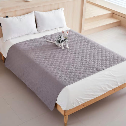 50X40 Inch Waterproof and Anti-Slip Dog Bed Cover and Pet Blanket Sofa Pet Bed Mat, Car Incontinence Mattress Protectors Furniture Couch Cover for Most Cats Dogs,Pets(Light Grey)1