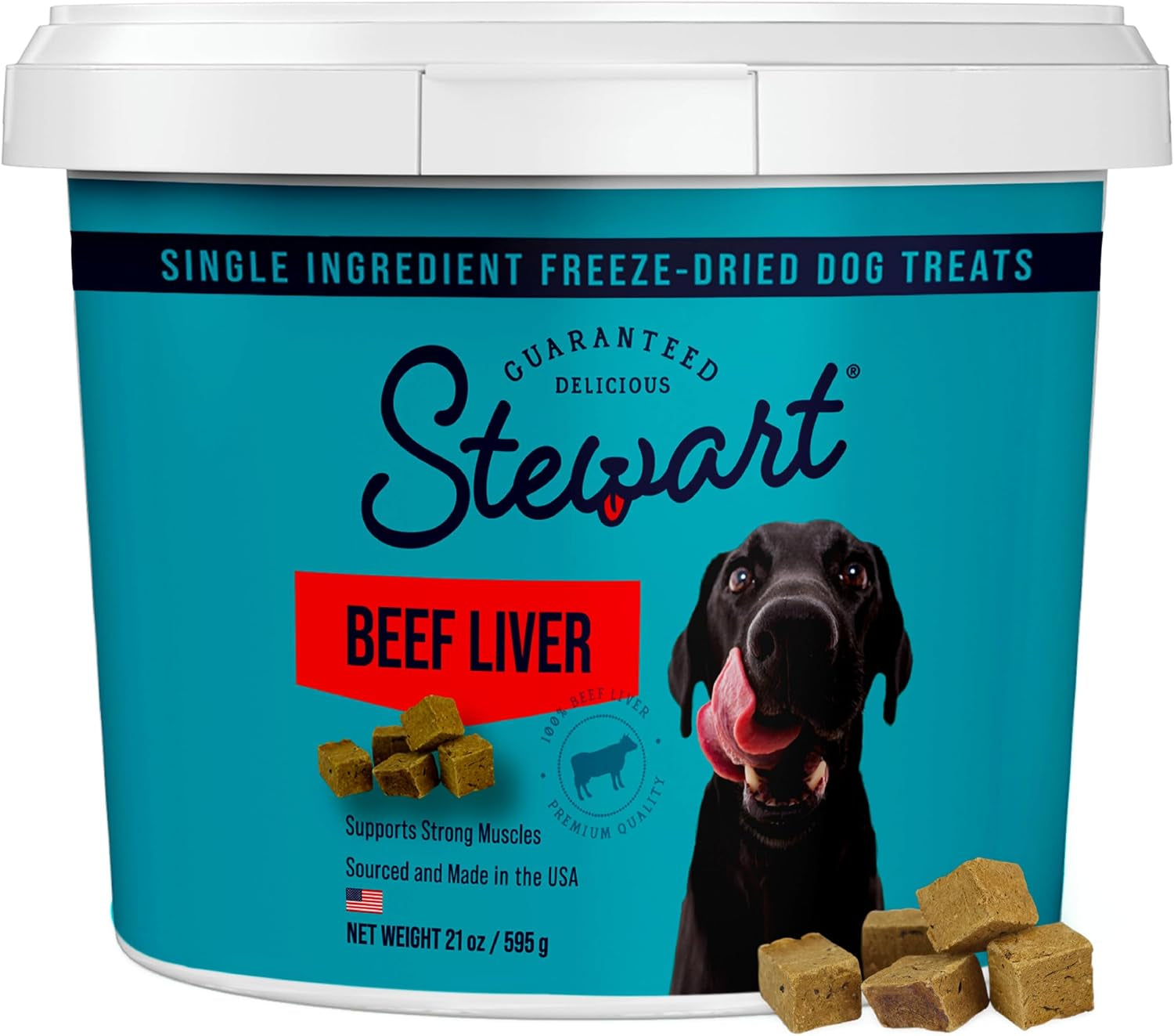 stewart-freeze-dried-dog-treats-100-beef-liver-21-oz-tub-premium-quality-raw-protein-single-ingredient-high-protein-training-treats-food-topper-no-refrigeration-cat-friendly