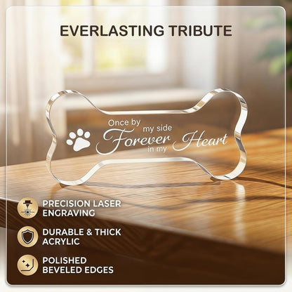 Pet Dog Memorial Remembrance Gifts-Loss of Dog Cat Sympathy Gift Bone Shape | Dog Memorial Gifts for Loss of Dog, Crystal Bone Shape Decor Ornament for Dogs Puppy Keepsake2