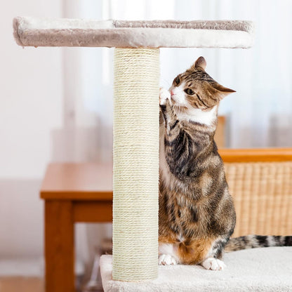 4 PCS M8 Cat Scratching Post Replacement, 15.7 X 3.1 Inch Sisal Pole Cat Tree Replacement Post with Screws, Refill Scratcher Posts for Indoor Kitten Tree Tower Spare Cat Furniture Protector3