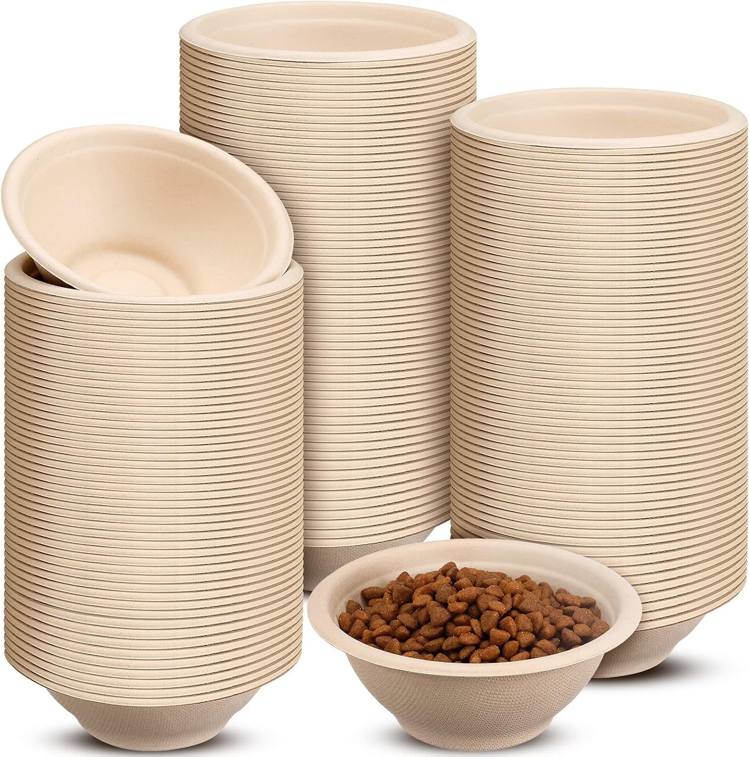 thenshop-200-pcs-biodegradable-disposable-pet-bowls-bulk-travel-paper-food-bowls-for-small-dogs-puppy-cat-food-dish-safe-container-for-outdoor-small-animal-feeding-and-watering-supplies8-oz