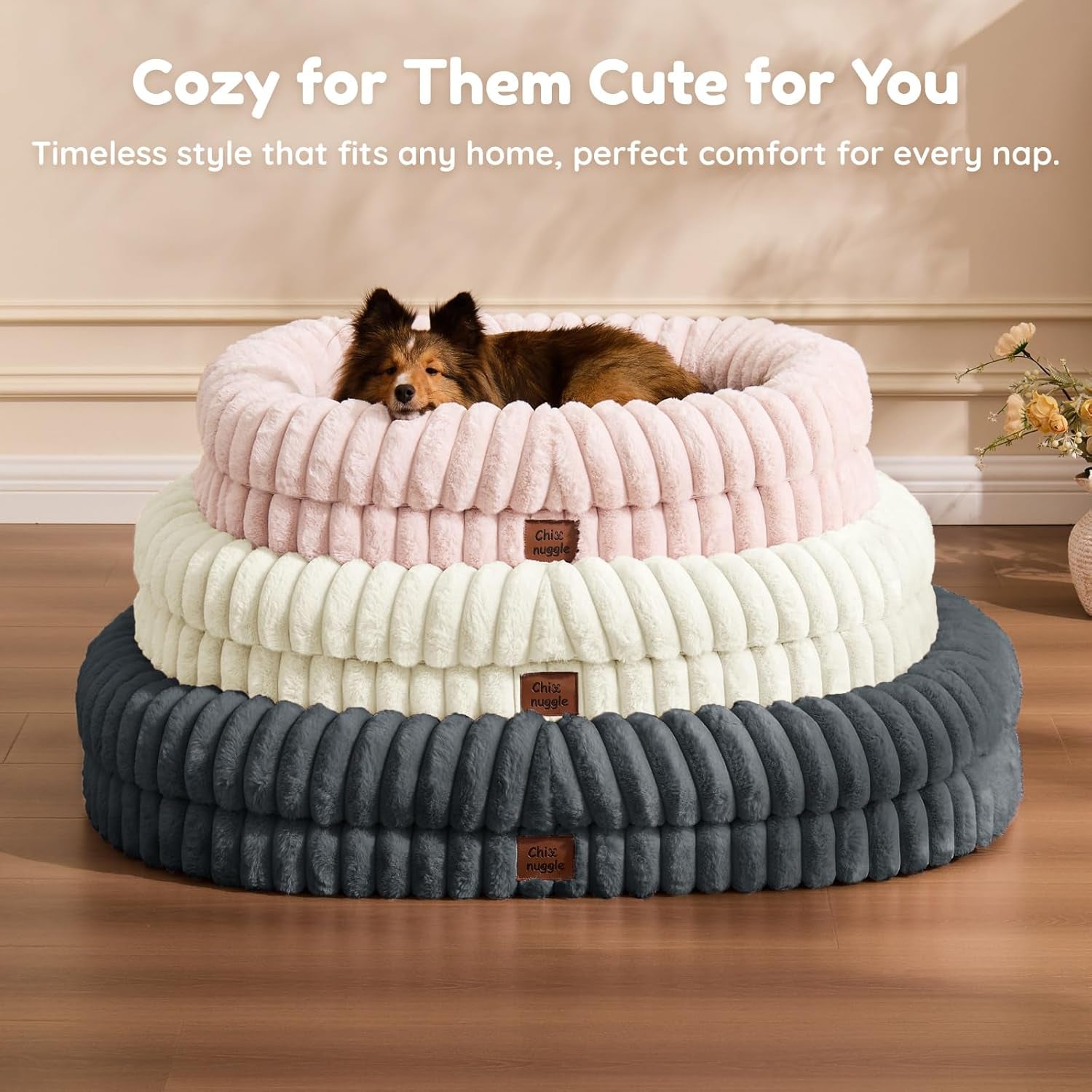 chixnuggle-orthopedic-dog-bed-washable-cover-faux-fur-bolster-pet-couch-waterproof-egg-crate-foam-non-slip-bottom-for-small-medium-dogs-dark-grey-30-24-7-dog-sofa-puppy-bed