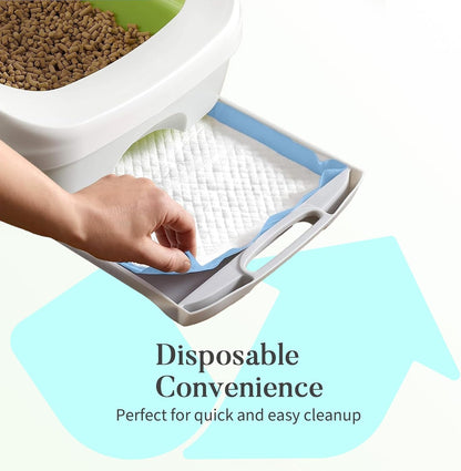 40 Count Cat Litter Pads for Tidy Cats Breeze System, Thickened Pee Pads for Cats, Super Absorbent Cat Pee Pad, Odor Control & Leak-Proof, Unscented 16.9X11.4 Inch5