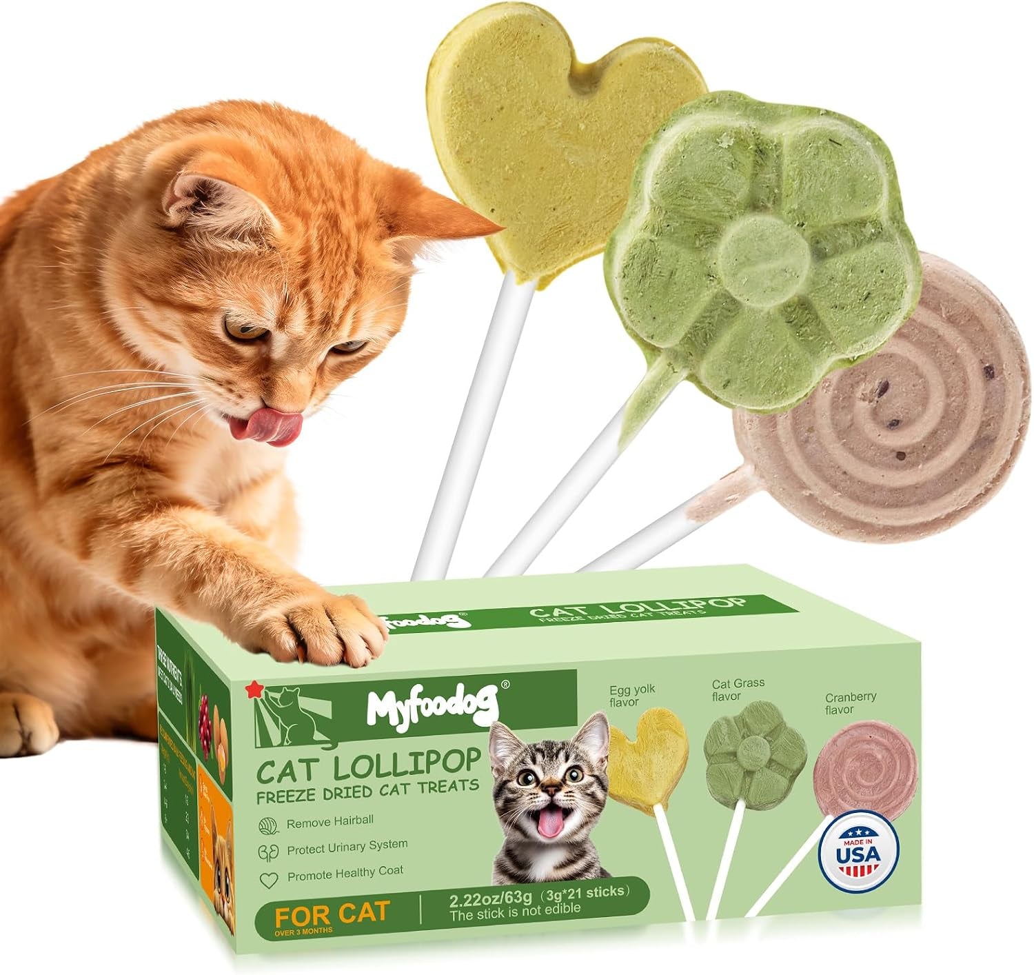 freeze-dried-cat-treats-cat-lollipop-treats-cat-grass-treats-chicken-lollipops-high-protein-nutrient-snacks-interactive-cat-toy-food-toppers-21pcs