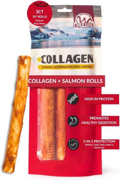 Wild Eats Real Duck Collagen Bully Sticks for Dogs, 25 Pack, Rawhide Free | No Hide Chew Treat Made without Grain, 5 Inch Size, High Protein, Satisfies Natural Gnawing Urges, Suits All Breeds18