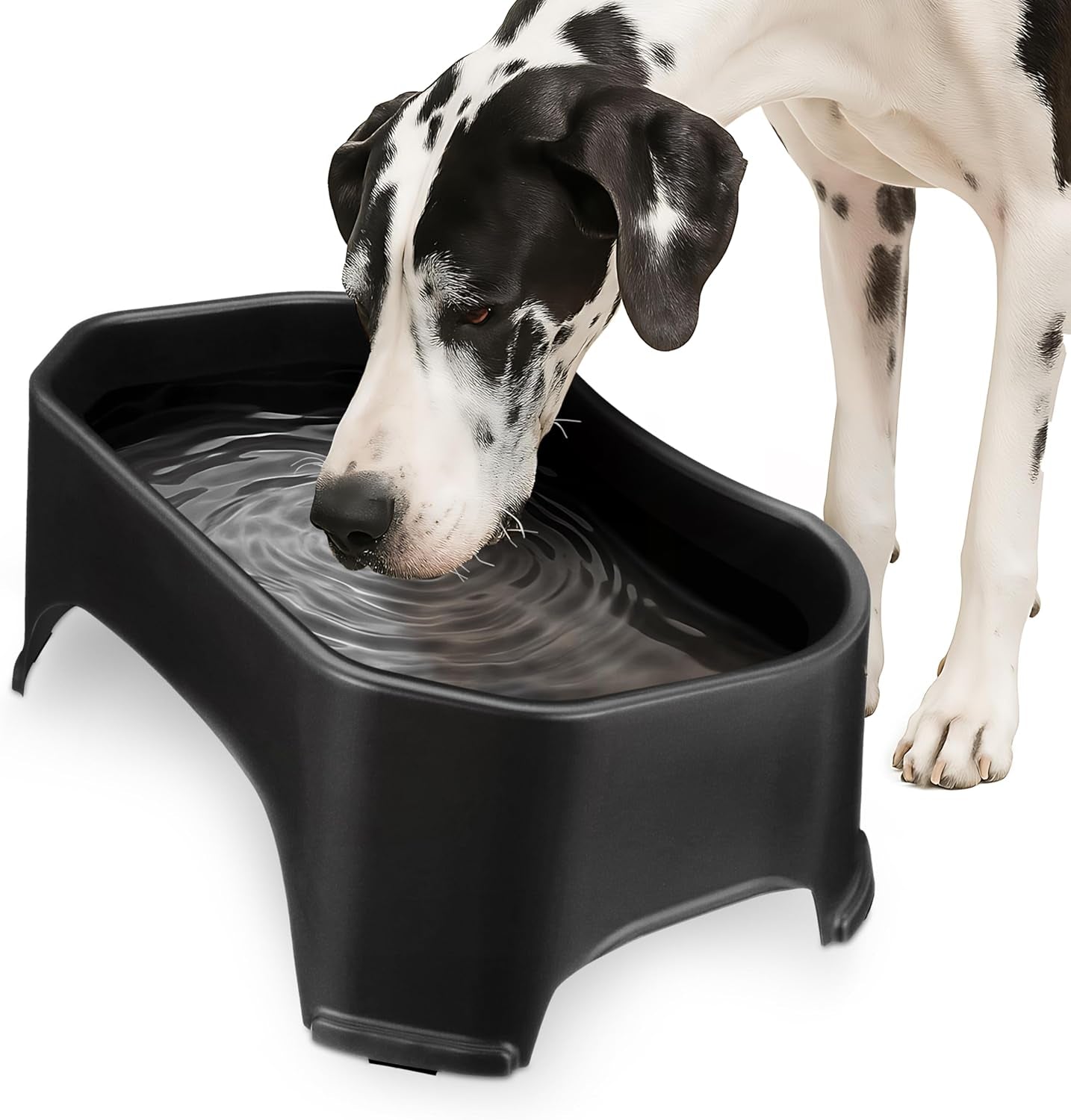 neater-pet-brands-extra-large-water-bowl-for-dogs-outdoor-dog-water-bowl-1-25-gallon-xl-capacity-big-trough-style-food-dish-for-indoors-or-outside-no-spill-large-dog-bowls-gunmetal-grey
