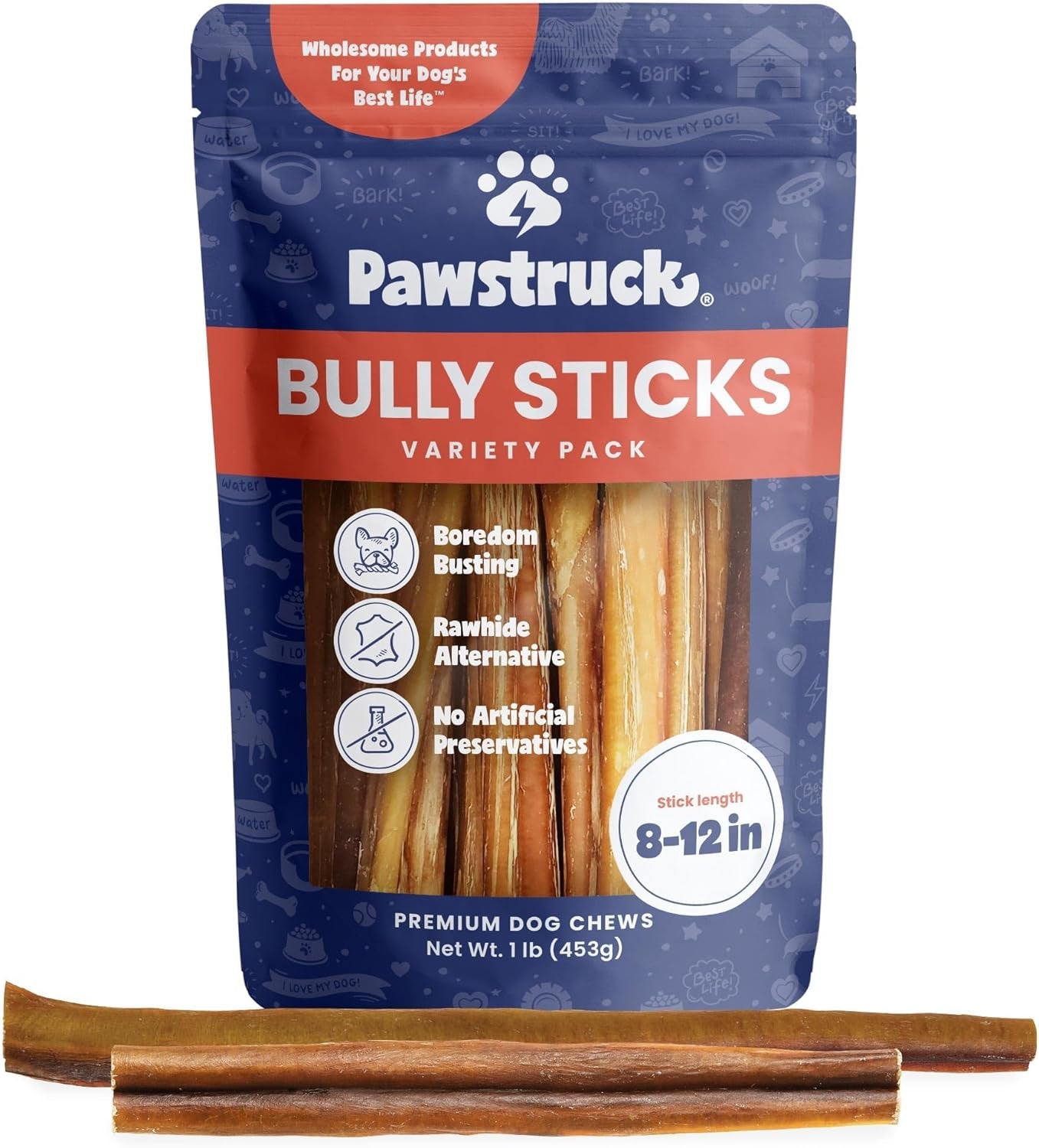pawstruck-natural-5-8-bully-sticks-for-dogs-best-long-lasting-rawhide-free-low-odor-dental-chew-treat-healthy-single-ingredient-100-real-beef-8-oz-bag-packaging-may-vary