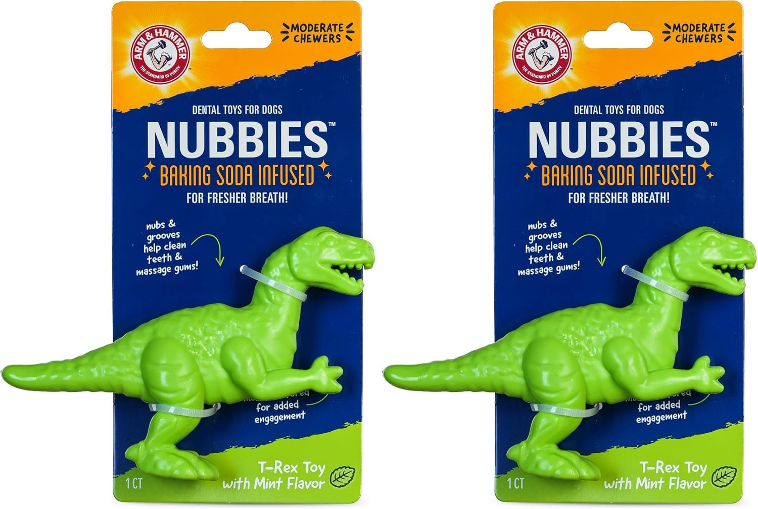arm-and-hammer-nubbies-t-bone-dental-dog-chew-toy-with-peanut-butter-flavor-tpr-nubs-clean-teeth-and-gums-durable-nylon-chew-for-aggressive-chewers-helps-reduce-plaque-and-tartar