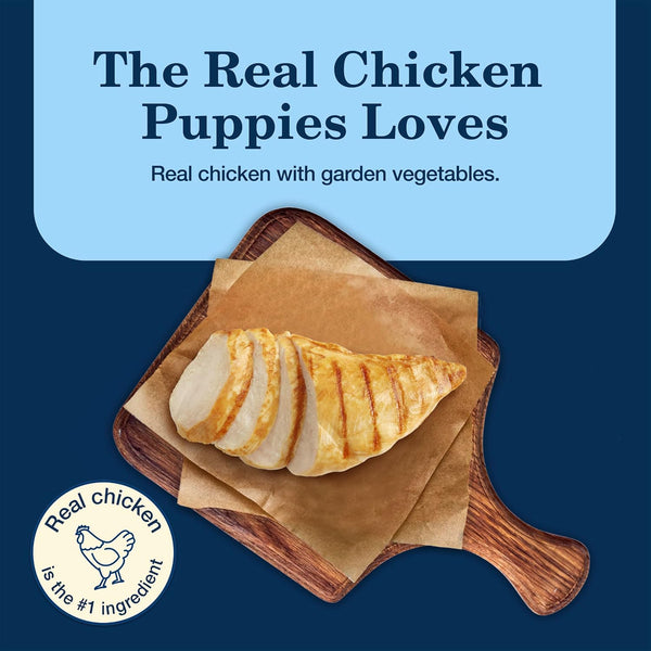 Blue Buffalo Homestyle Recipe Chicken Puppy Wet Dog Food, 12.5 Oz, 12 Ct | Chicken Dinner with Garden Vegetables & Brown Rice, No Chicken By-Product, Corn, Wheat, or Soy3