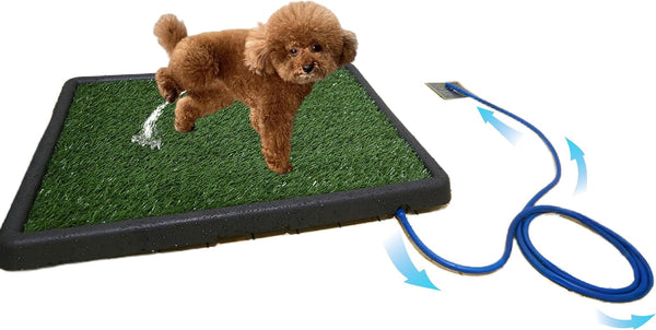 Nesightion——Dog Toilet That Can Drain Water, Dog Urinal.25 * 20 * 2 in | Includes a 6.6-Foot Drainage Pipe That Allows Pet Urine to Flow Away Directly, Saving the Owner'S Time1