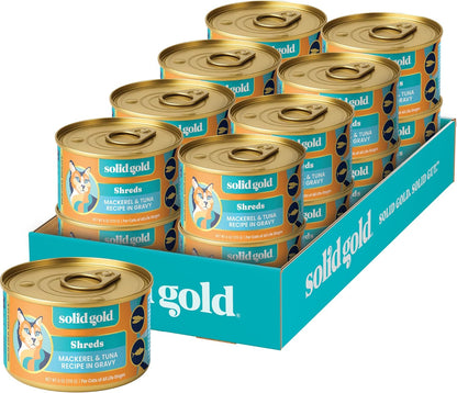 Solid Gold Wet Cat Food Pate for Indoor Cats - Healthy Canned Cat Food Pate W/Real Chicken, Omega Fatty Acids, Vitamins & Minerals - Grain Free & Gluten Free Can Meals for Cats & Kittens - 24Ct/3Oz33