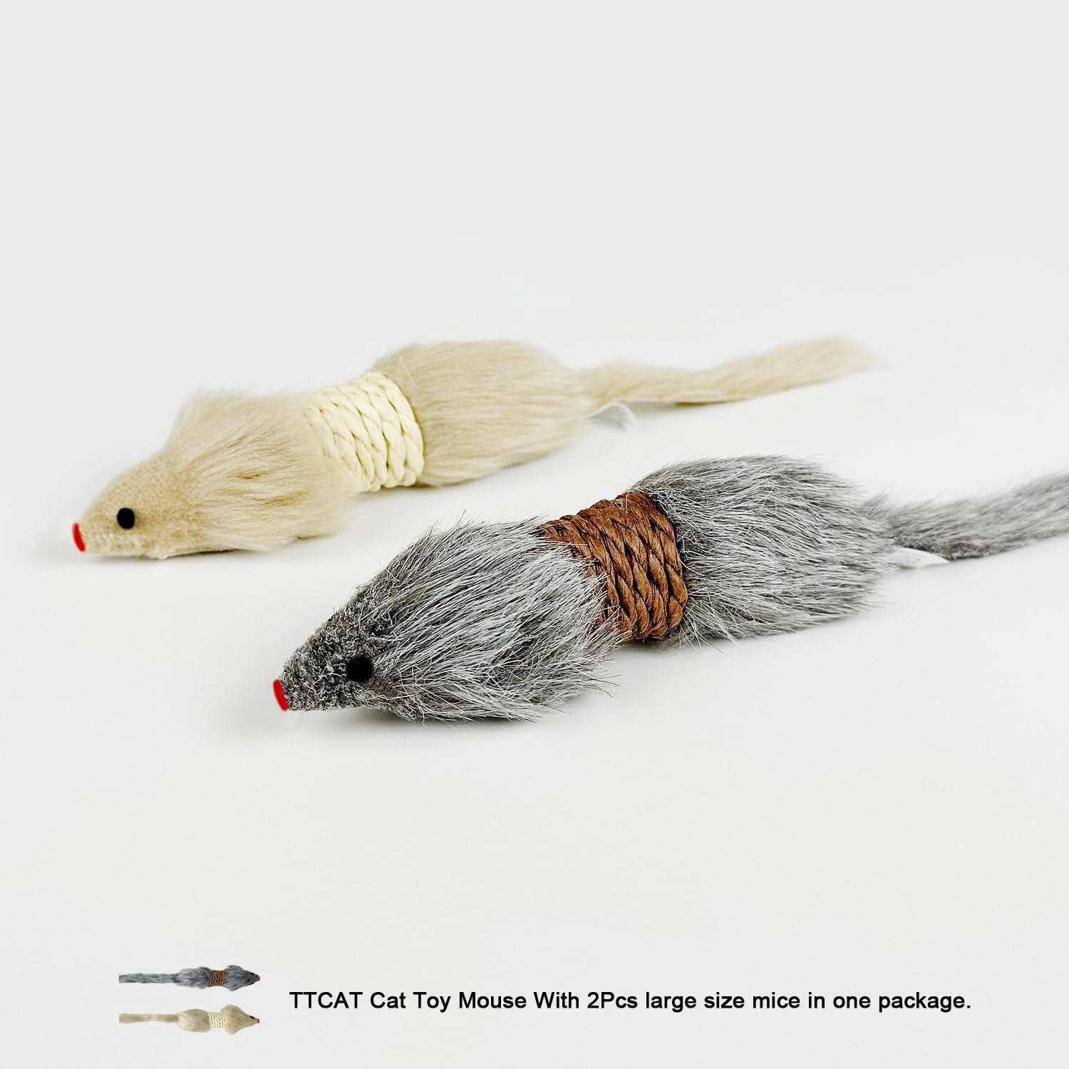 ttcat-2-pack-large-furry-mouse-cat-toys-natural-paper-rope-realistic-fake-mice-kitten-interactive-hunting-toy-durable-chew-teaser-toy-for-indoor-cats-boredom-relief-cat-prey-toy