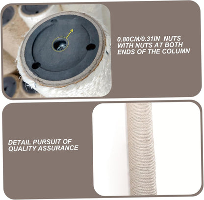 Cat Scratching Post Replacement Pole, 20 Inch Cat Tree Replacement Post, Natural Sisal Tree Parts6
