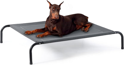 Bedsure Outdoor Elevated Cooling Dog Bed Large Sized Dog, 49In Grey | Portable Raised Camping Pet Cot Hammock,Breathable Teslin Mesh,Weather Resistant,For Large Pets up to 85 Lbs,Easy to Assemble13