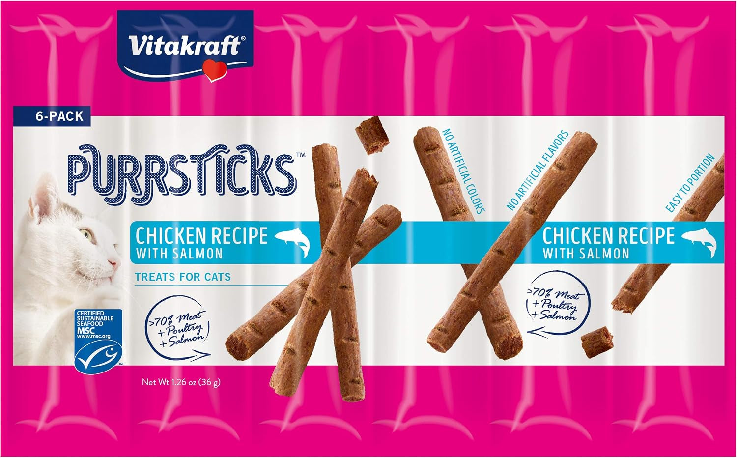 vitakraft-purrsticks-meaty-cat-sticks-chicken-segmented-and-breakable-meatstick-deliciously-tender-6-count-pack-of-1