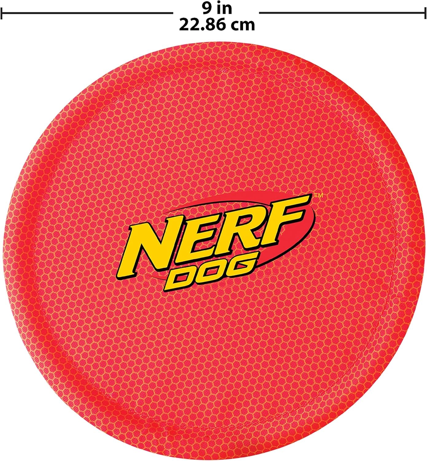 nerf-dog-nylon-flyer-dog-toy-flying-disc-lightweight-durable-and-water-resistant-great-for-beach-and-pool-9-inch-diameter-for-medium-large-breeds-single-unit-red