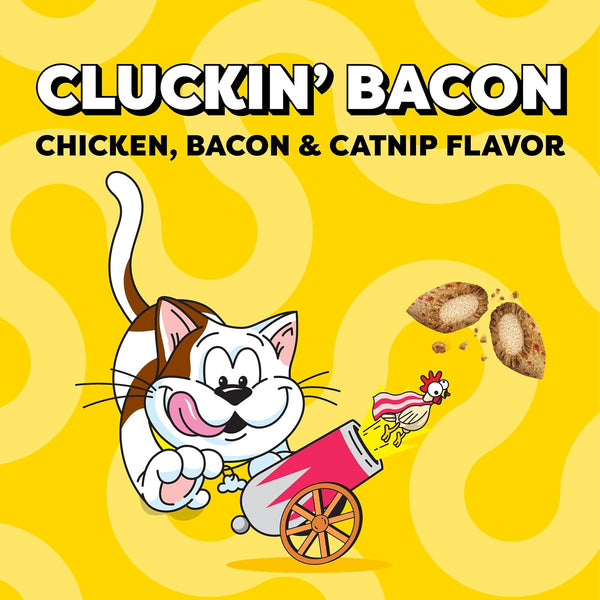 Temptations Wacky Blasts Cat Treats, Cluckin' Bacon Flavor, 6.3 Oz, 10 Pack | Chicken, Bacon & Catnip Flavor Bits, Crunchy Outside, Soft Inside, under 2 Cal, 100% Complete & Balanced, Resealable Pouch4