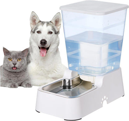 Automatic 5.4L/1.4Gal Pet Waterer, Pet Automatic Dog Water Dispenser Gravity Stainless Steel Water Feeder, Large Capacity Feeding Bowls for Cats and Medium & Large-Sized Dogs8