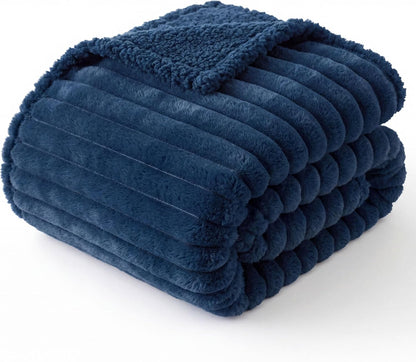 Bedsure Comfyfleece™ Waterproof Dog Blankets for Large Dogs,50X60 Cream | Soft Plush Couch Cover,Washable Corduroy Fleece for Furniture Protector,Cozy Calming Reversible Pet Blanket for Senior Dogs18