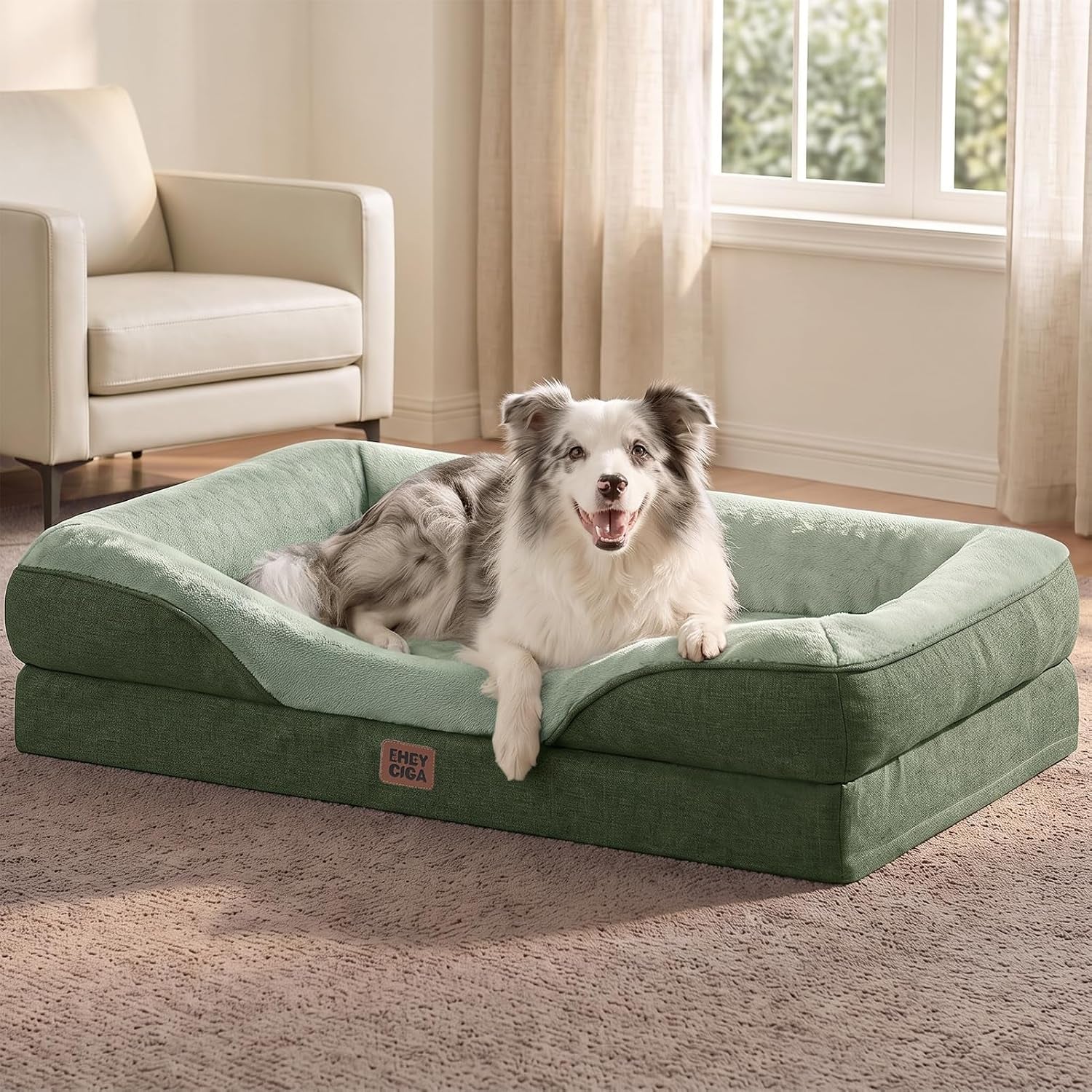 eheyciga-orthopedic-xl-dog-bed-for-large-sized-dog-42x30-inch-extra-large-memory-foam-dog-couch-bed-with-sides-waterproof-liner-washable-removable-cover-bolster-pet-sofa-grey