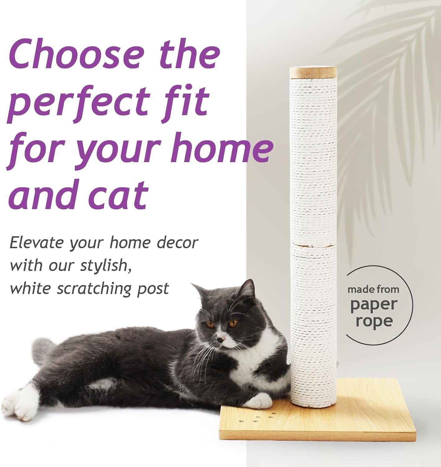 necoichi-23-6-tall-cat-scratching-post-kitten-scratcher-paper-rope-scratch-posts-trees-with-hanging-for-indoor-cats-23-6-inches-for-kitty-regular-oak