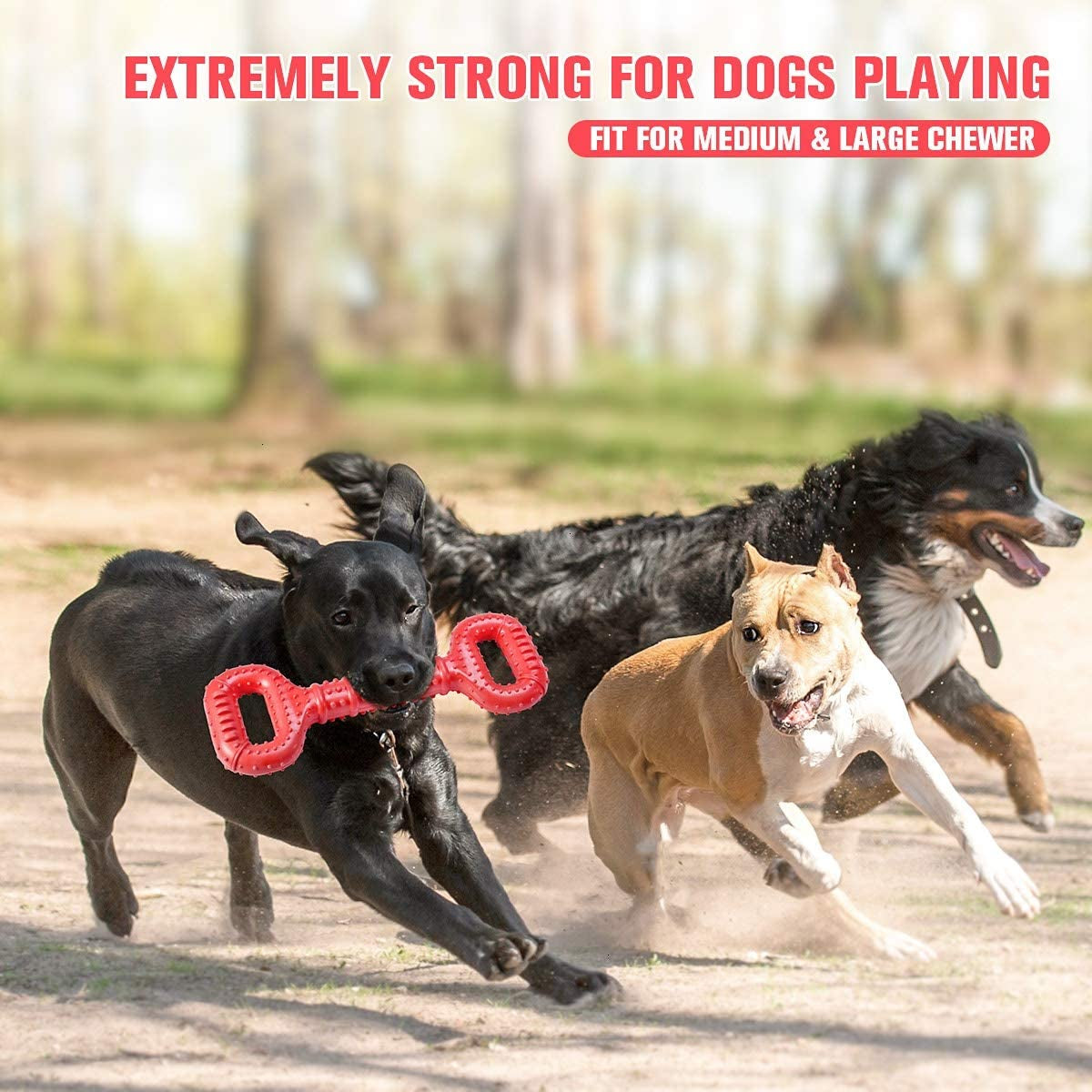 feeko-dog-toys-for-aggressive-chewers-large-breed-15-inch-interactive-long-lasting-dogs-toy-with-convex-design-natural-rubber-tug-of-war-toy-for-medium-large-tooth-cleanred