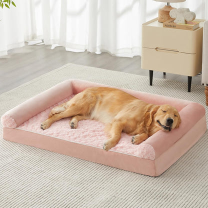 BFPETHOME Orthopedic Washable Dog Beds Large Sized Senior Dog for Comfy Sleeping with Removable Cover, Waterproof Big Soft Pet Couch Bed for Dogs Relax16
