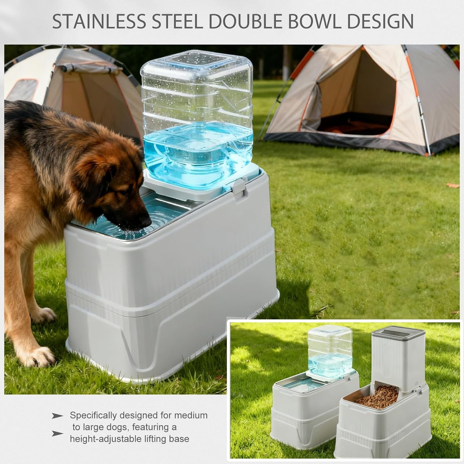elevated-dog-bowls-set-1-gallon-automatic-gravity-food-feeder-water-dispenser-with-stainless-steel-bowls-adjustable-elevated-feeder-for-small-medium-large-dogs-anti-choking-neck-protection