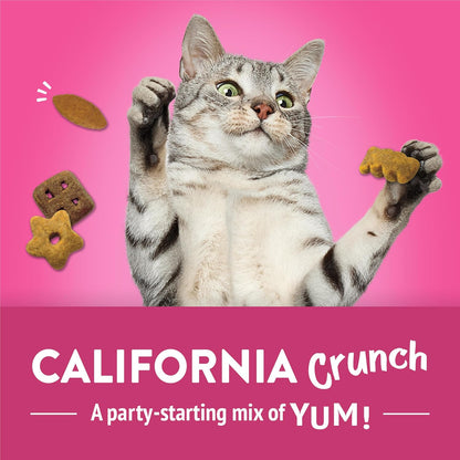 Purina Friskies Party Mix California Crunch with Chicken and Flavors of Turkey and Bacon Cat Treats - 30 Oz Canister2