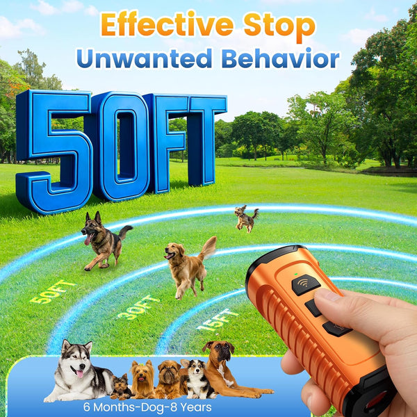 Cbersmg 3X Ultrasonic to Stop Barking Neighbors Dog, Portable anti Barking Device Dog Bark Deterrent Device 50Ft Range 5 Modes, Flashlight & Beep Safe & Effective for Small, Medium & Large Dogs | 3X Ultrasonic Dog Bark Deterrent Devices with 50Ft Range 5 Modes, Flashlight Beep Mode6