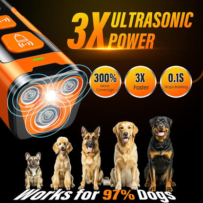 YUYQA Dog Bark Deterrent Device, 3X Ultrasonic anti Barking, 6 Training Modes 23 FT Range Barks No More Indoors Outdoors Behavior Correct Safe & Humane Rechargeable Compact Bark Control for Dogs2