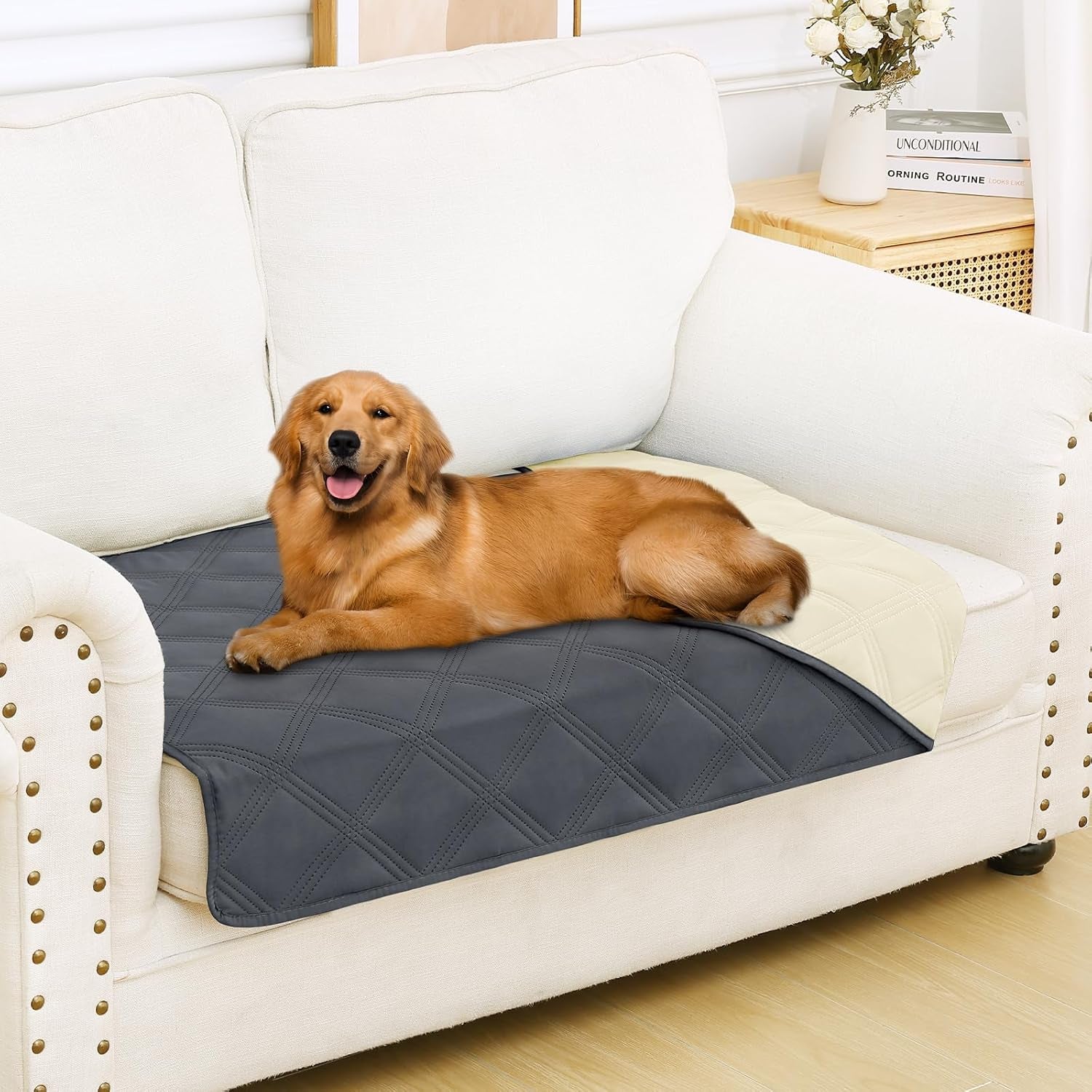 smiry-waterproof-dog-bed-cover-blanket-reversible-pet-blanket-soft-reversible-washable-leakproof-cats-dogs-couch-cover-for-sofa-couch-furniture-30x70-inch