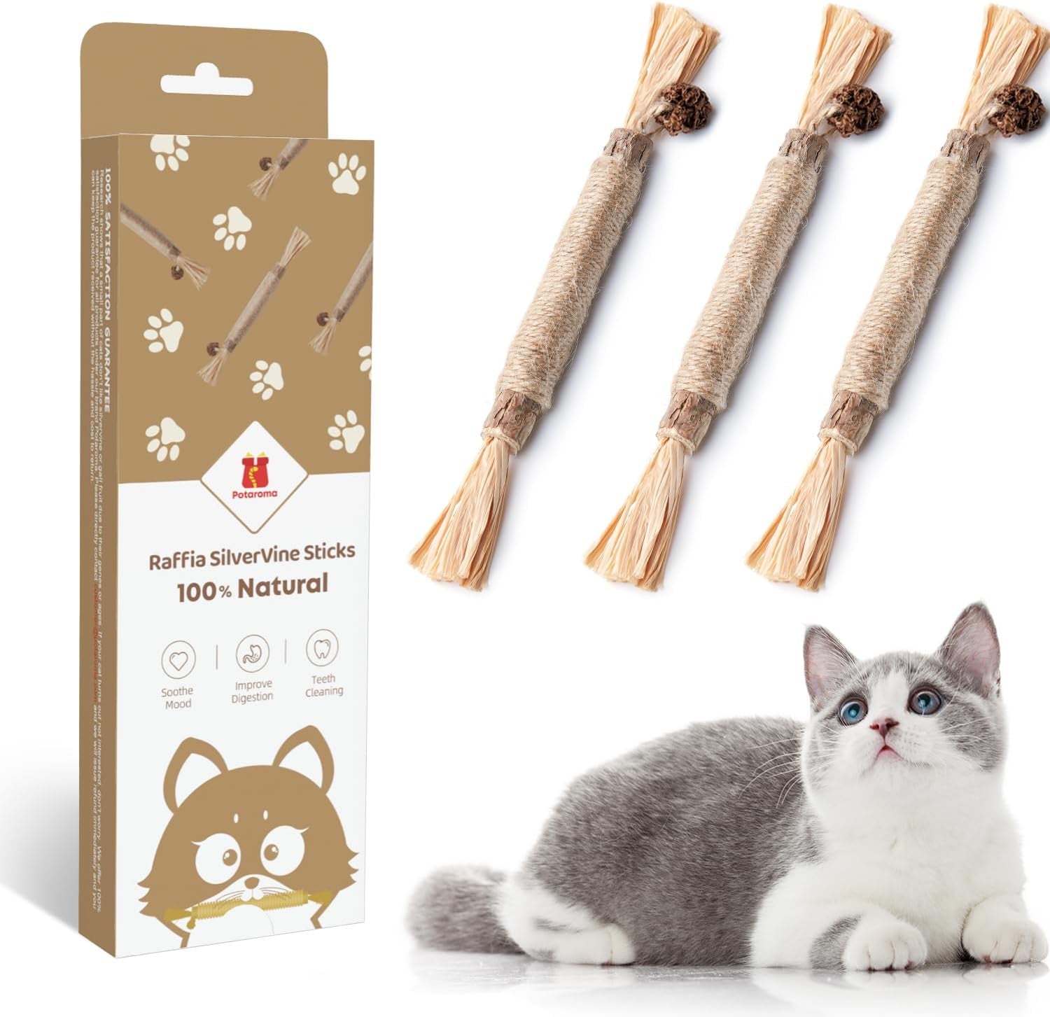 potaroma-3-pack-natural-silvervine-sticks-cat-toys-catmint-silvervine-blend-sticks-catnip-kittens-chew-toys-teeth-cleaning-matatabi-dental-care-cat-treat-edible-kitty-lick-toys-package-may-vary-kittens-chew-toys-for-teeth-cleaning-matatabi-dental-care-cat-treat-edible-kitty-lick-toys