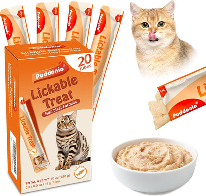 Lickable Cat Treats, High-Meat Purée, 0.5 Oz Tubes, 20 Count | High-Meat Purée with Minimal Ingredients and No Added Gums or Fillers; Thick, Smooth Texture for Treating or Meal Topping15