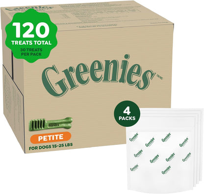 Greenies Petite Natural Dental Dog Treats, Original Flavor, 60 Count | Original Flavor, 47% Less Tartar, Freshens Breath, Natural Ingredients, Vitamins & Minerals, for Dogs 15-25 Lbs, 36 Oz. Pack19