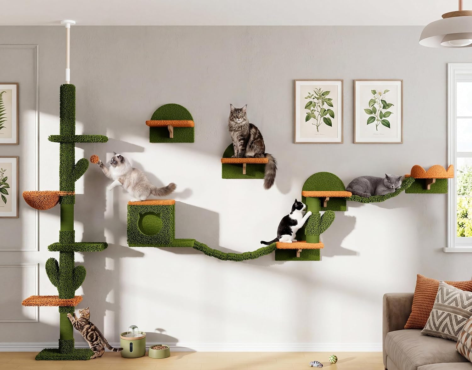 9-in-1-cat-wall-shelves-cat-wall-furniture-set-with-bridge-beige-wall-mounted-cats-shelf-for-space-saving-multi-level-cat-climbing-systems-for-16-inch-drywall-with-scratching-posts-condos