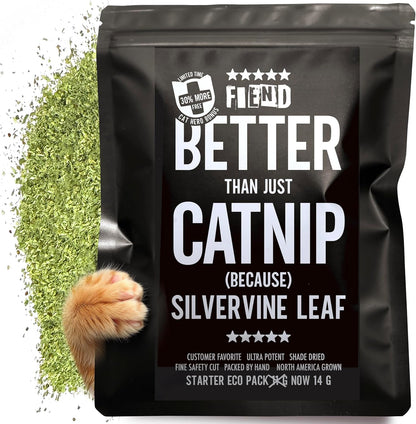 Catnip + Silvervine Safety-Cut Fine Cat Nip + Silver Vine 1.5 Cup (1.8 Oz) | VEGAN Ultra Potent Bulk Rescue Pack - North American - Go Ahead, Create a Monster! Human Food Grade FIEND7