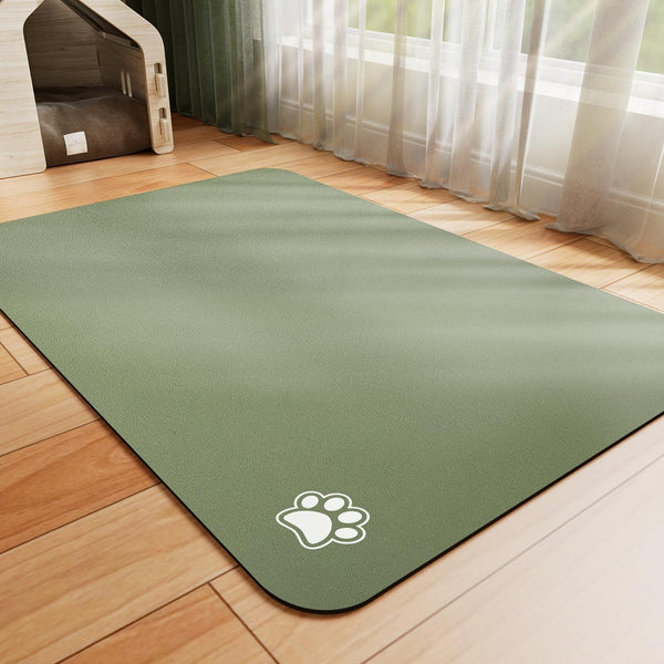 Hotlive Dog Food Mat - Absorbent Cat Mat for Food and Water, No Stains Pet Feeding Bowl Mat, Easy to Clean Pet Placemats, Quick Dry Dog Water Dispenser Mat for Messy Drinkers | Dark Grey 12"X 19"14