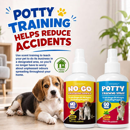 Dog Potty Training Spray Set, Dog Pee Spray (2-Pack), Stops Urination & Marking, Indoor & Outdoor Potty Training for Dogs & Puppies, Essential Tools for Dog Training, 1.7 Fl Oz2