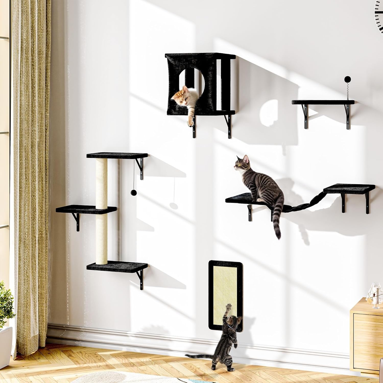 nunu-lab-wall-mounted-cat-furniture-set-6-pcs-climber-set-with-house-bridge-steps-scratcher-board-diy-walls-playground-indoor-cat-shelves-gray