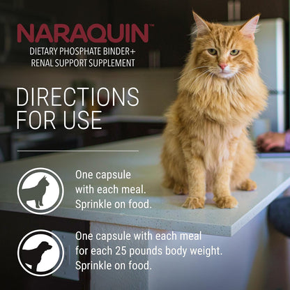 Nutramax Laboratories NARAQUIN™ Dietary Phosphate Binder + Renal Support Supplement for Cats & Dogs, 60 Count7