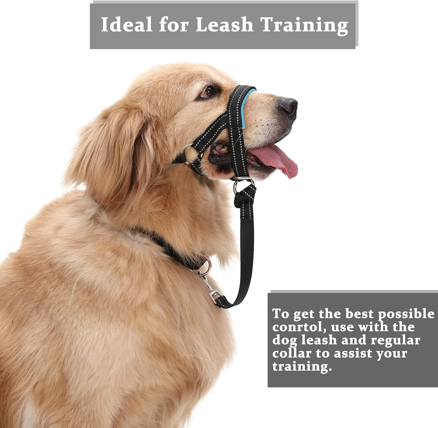 barkless-dog-head-collar-no-pull-training-collar-with-soft-padding-reflective-head-halter-for-large-dogs-labrador-controls-pulling-and-lunging-with-secure-safety-strap-for-daily-walks