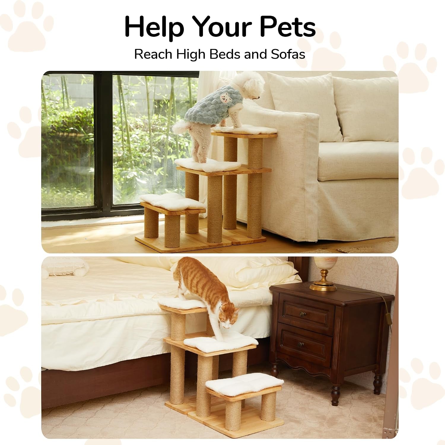 fukumaru-dog-stairs-solid-wood-pet-stairs-with-cat-scratching-post-transformable-cat-step-hold-up-to-200-lbs-20-pet-ramp-for-dogs-and-cats-to-climb-high-bed-and-couch-over-6-combinations